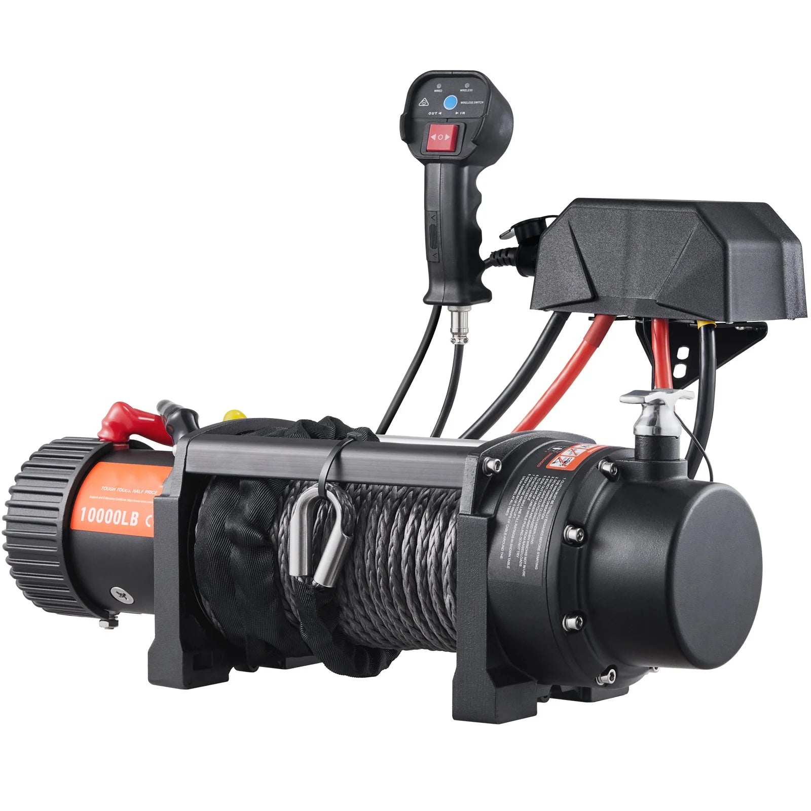 12V 10,000 lb Nylon Rope Winch with Wireless Remote Q1527
