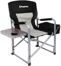 Heavy Duty Folding Camping Directors Chair with Side Table Storage Pockets H68668