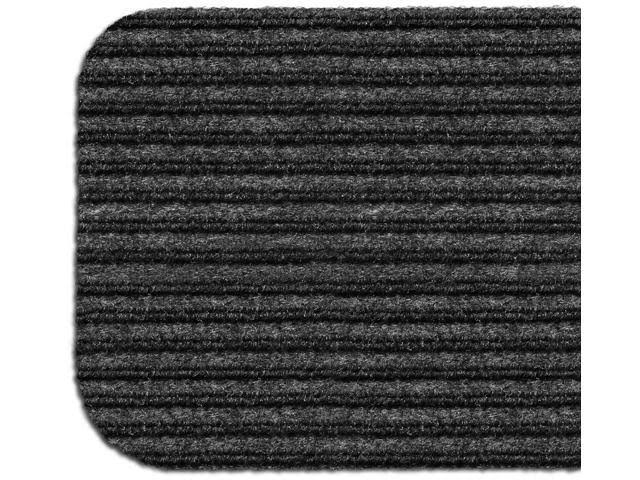Set of 12 Skid-Resistant Carpet Stair Treads Smokey Black 8 in. x 30 in. G770