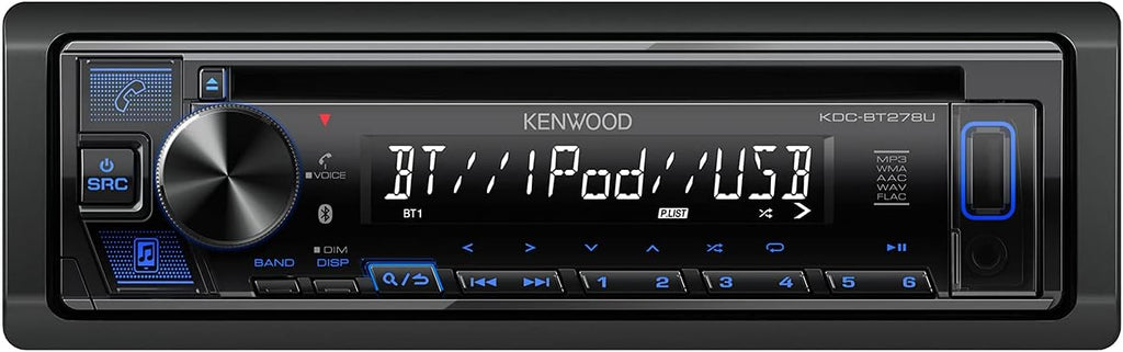 CD Car Stereo with Bluetooth, Single DIN, AM/FM Radio, USB Port, AUX Input P5734