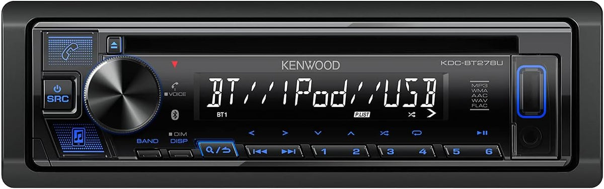 CD Car Stereo with Bluetooth, Single DIN, AM/FM Radio, USB Port, AUX Input P5734