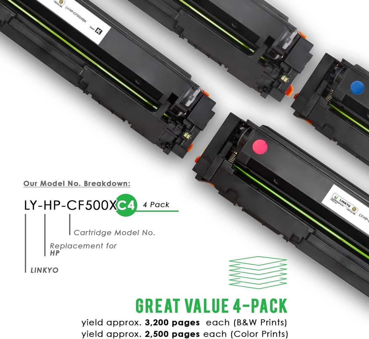 Compatible Toner Cartridge 4-Pack D820