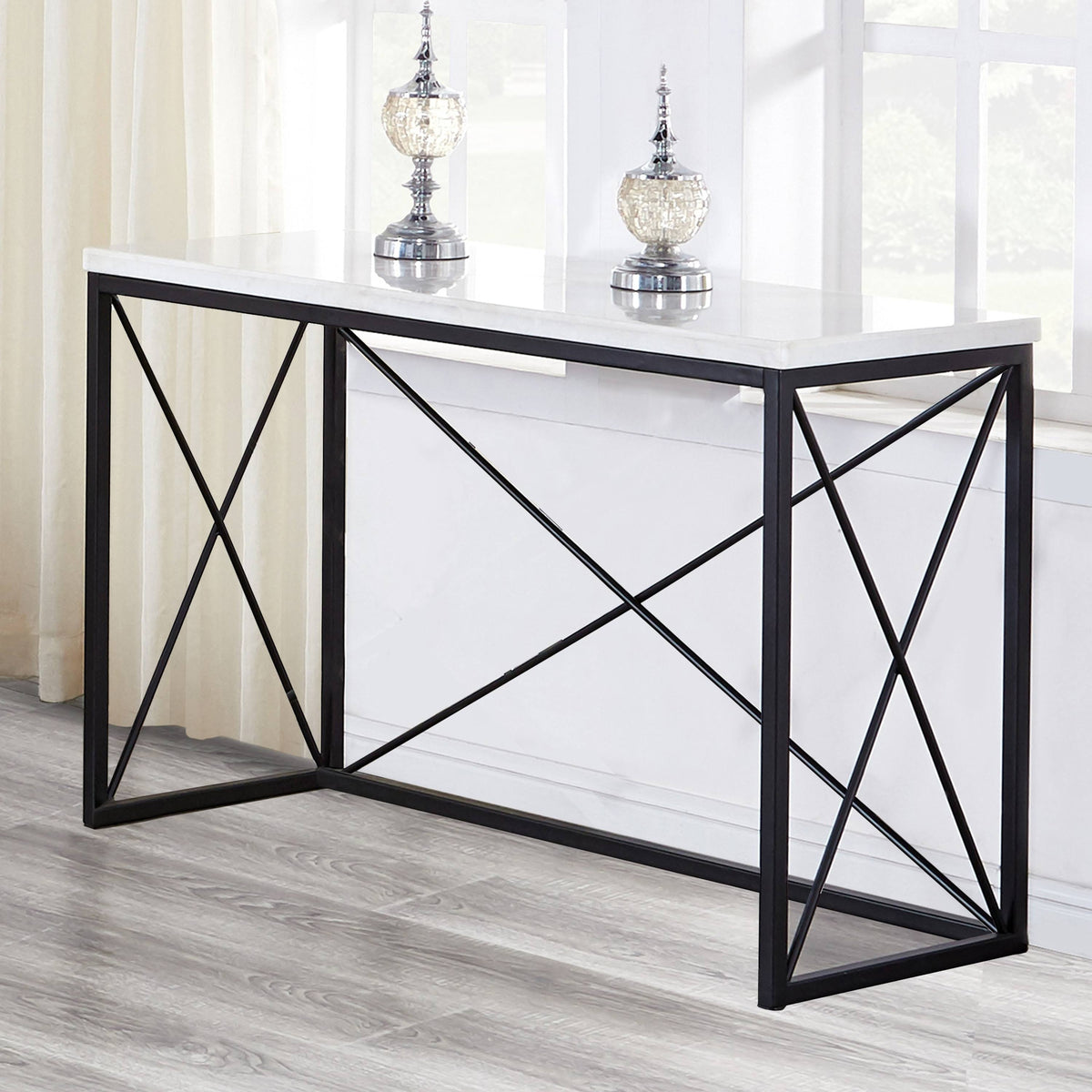 White Marble Sofa Table F86116