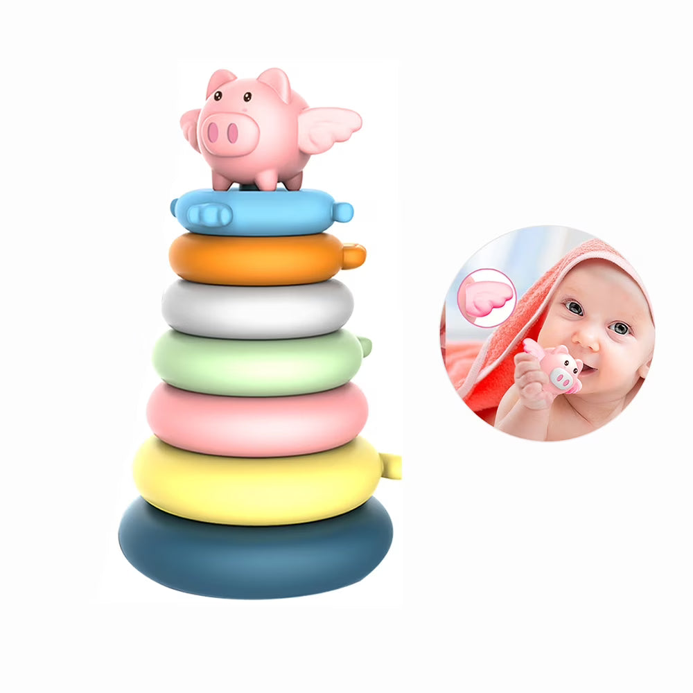 7 Pcs Soft Stacking Rings Toy C618306