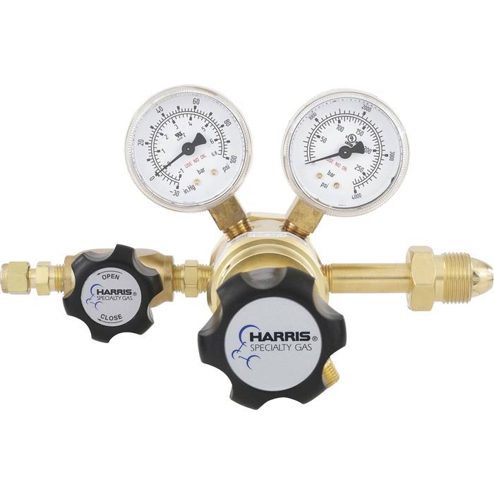 Brass 2-Stage Gas Lab Regulator, CGA 580, 0-50 PSI R207