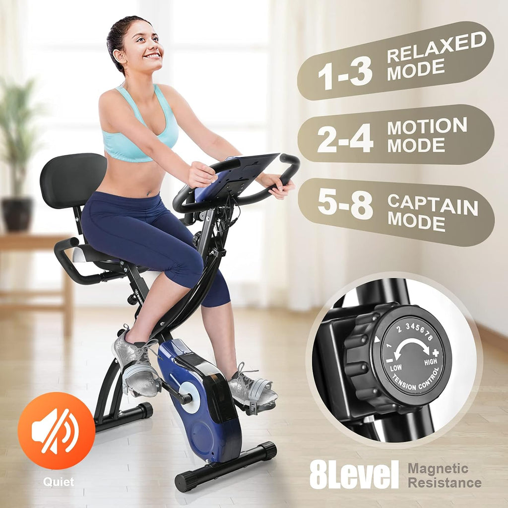 Foldable Magnetic Exercise Bike with LCD Monitor V31978