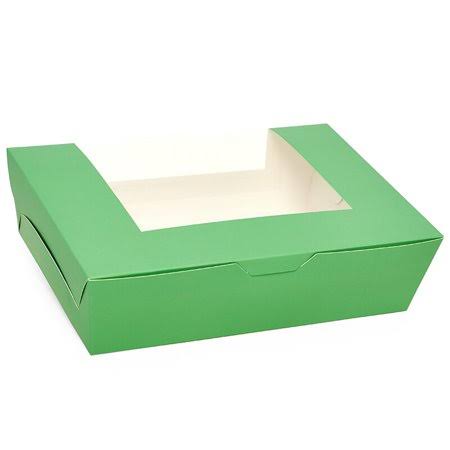 Green Window Bakery Boxes 6-1/2 inch x 6 1/2 inch x 2 1/2 inch, Quantity: 100 K408668