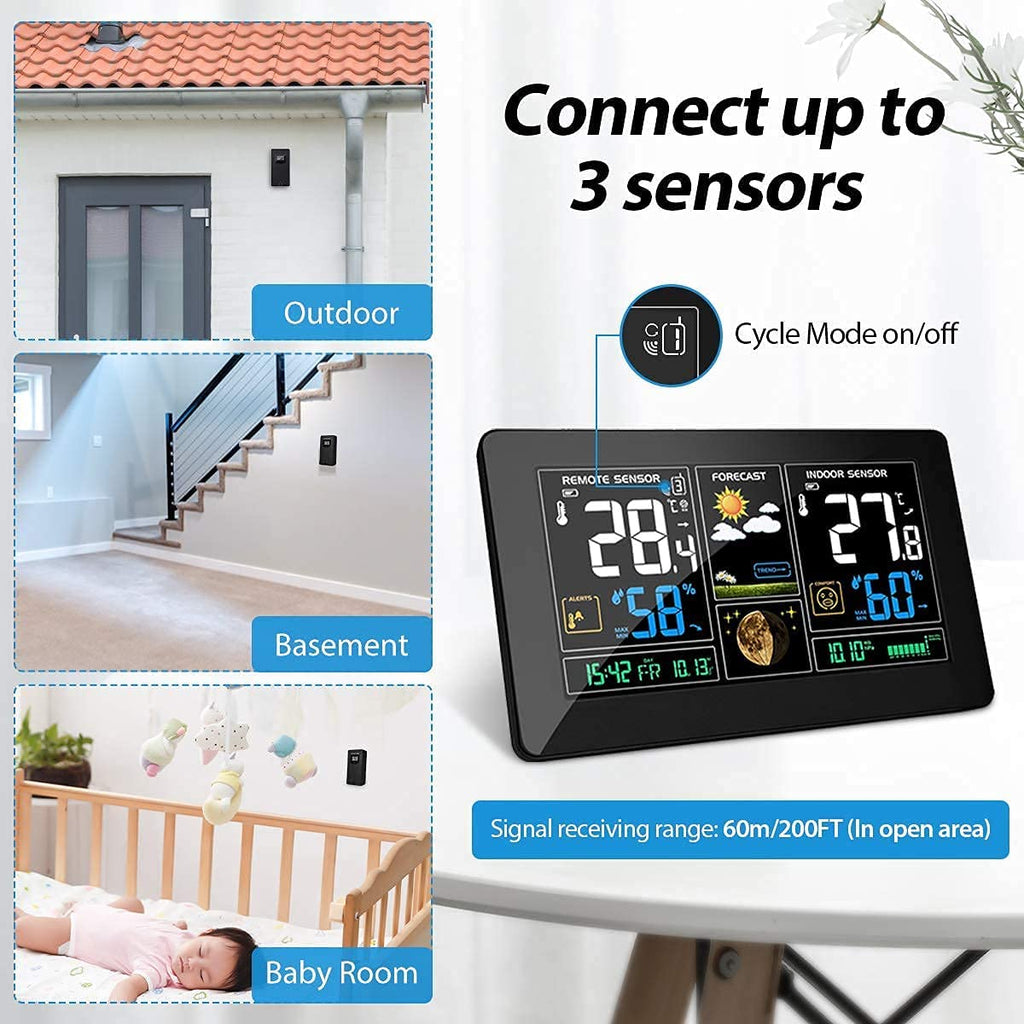 Wireless Indoor Outdoor Thermometer Weather Station with Barometer L747