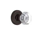 Clear Crystal Single Dummy Door Knob with Classic Rosette J3978