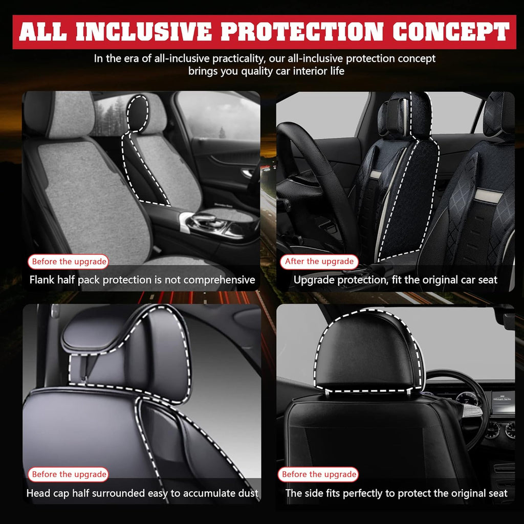 5PCS Water Proof Nappa Leather Car Seat Covers V745558