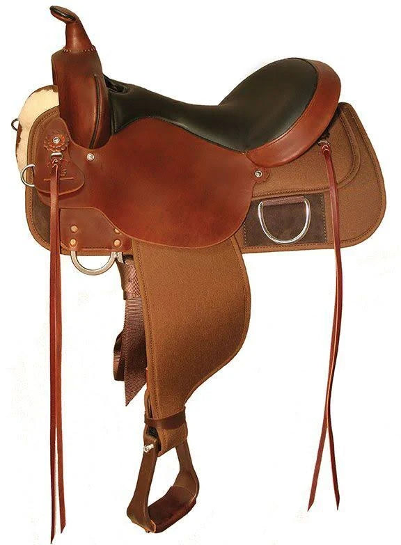 Tobacco 17 inch Wide Cordura Trail Saddle B75068