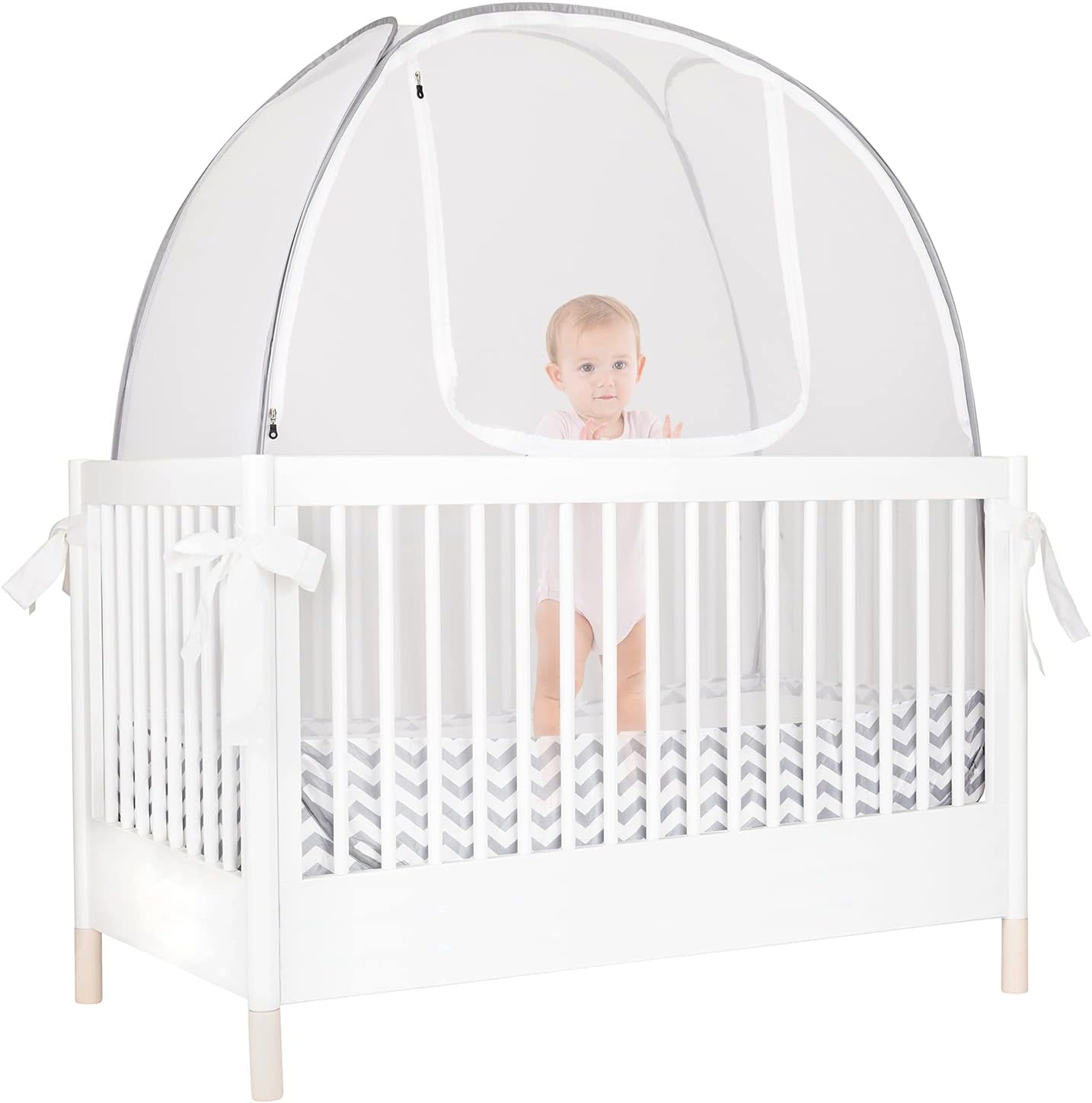 Infant Mosquito Netting Pop-Up Canopy Cover for Standard Cribs J354267