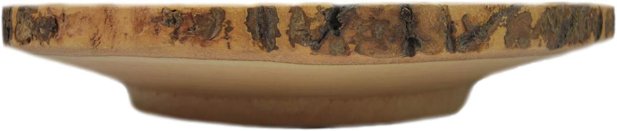 Circular Wood Cake and Pie Stand with Bark G960107