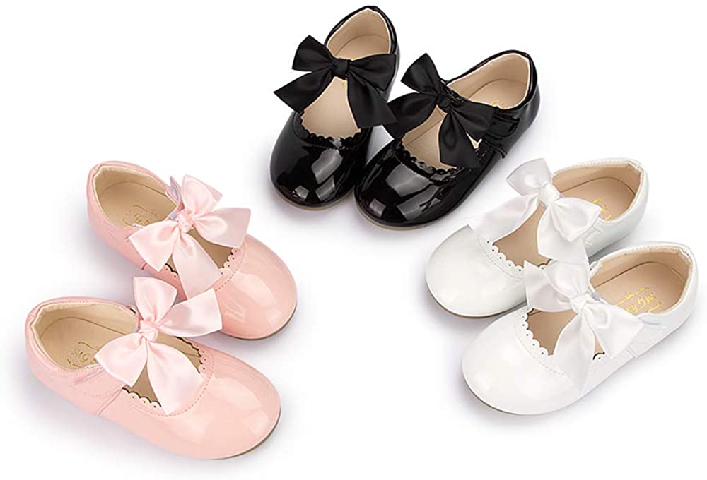 Toddler Girls Mary Jane Bowknot Soft Sole Princess Shoes K468038