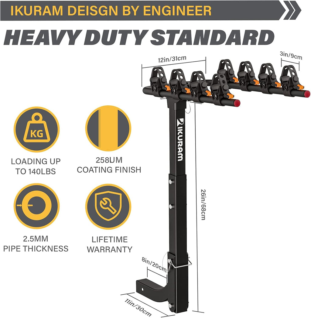 4 Bike Hitch Mount Double Foldable Rack X891
