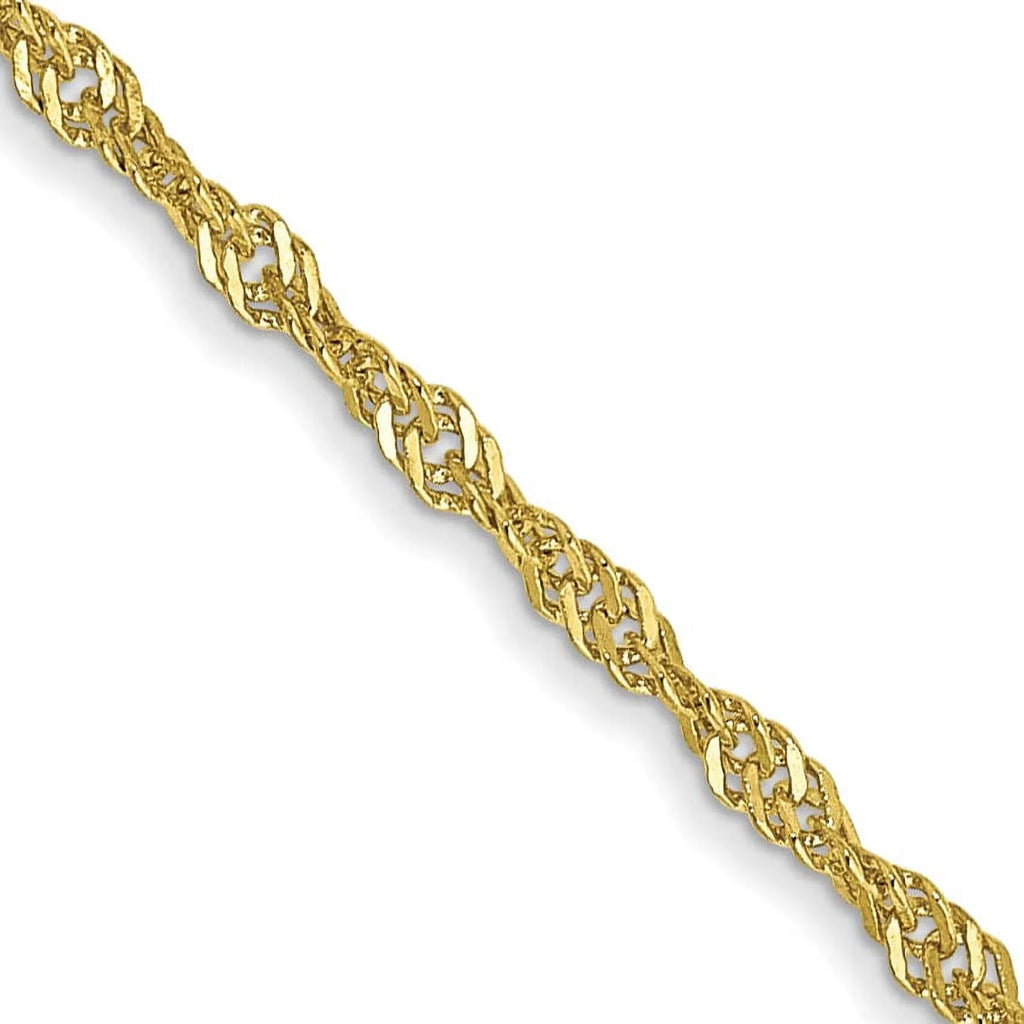10K Yellow Gold 1.4mm Singapore Chain I3937