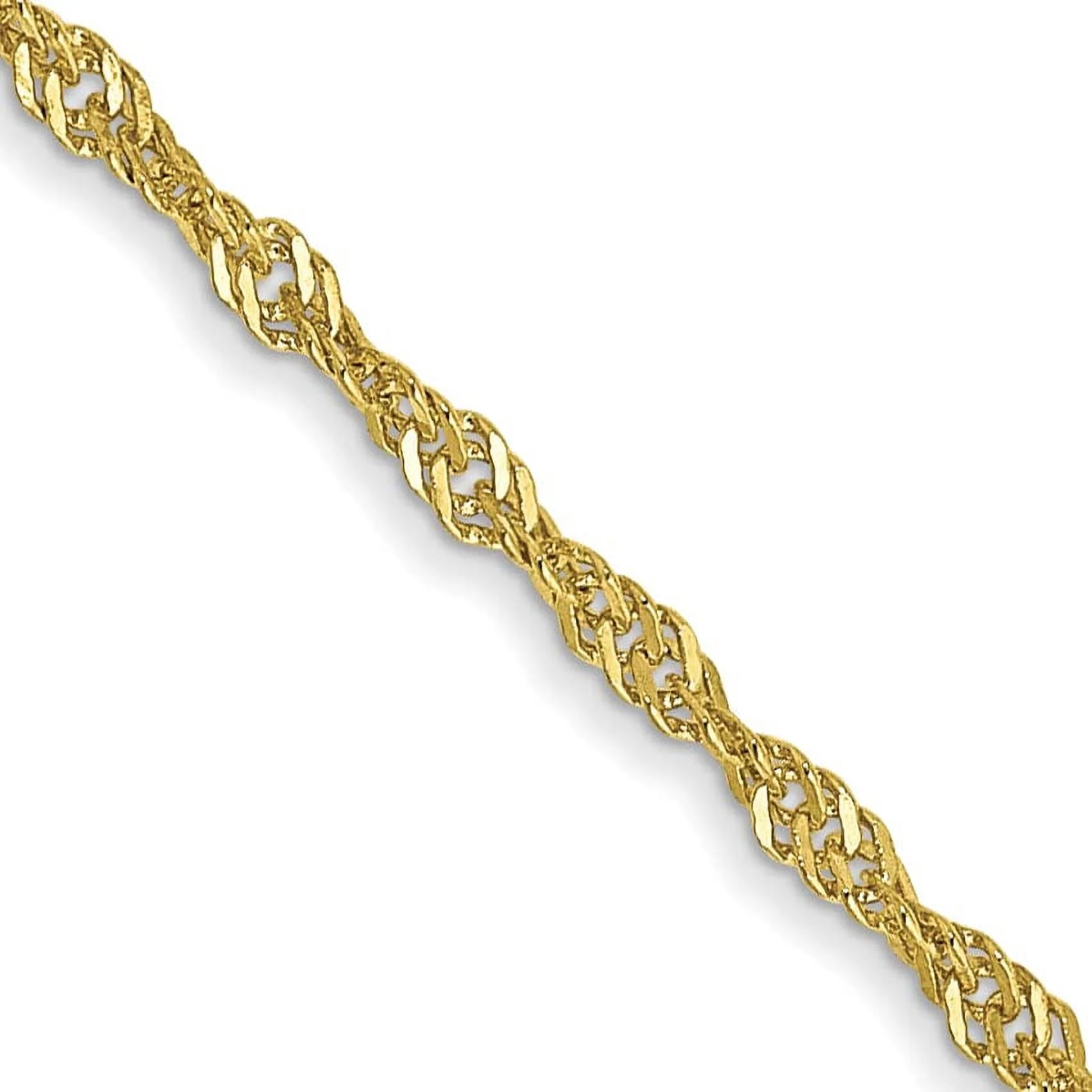 10K Yellow Gold 1.4mm Singapore Chain I3937