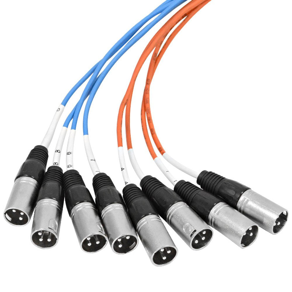 8 Channel 5' XLR Male to 1/4 TRS Snake Cable I426513