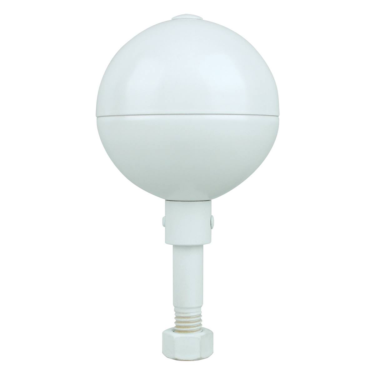 White Aluminum Ball Topper 8in J384357
